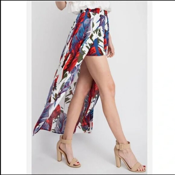 Tropical High-Low Maxi-Skort - Picture 4 of 7